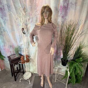 📌Culture Code Effortless Style Cozy &Chic Off-Shoulder Foldover Knit Midi Dress